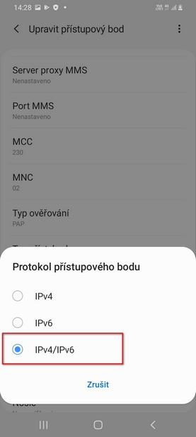 Nastavení protokolu přístupového bodu