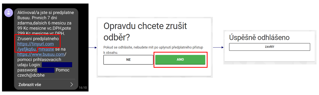 Busuu zrušení odvěru