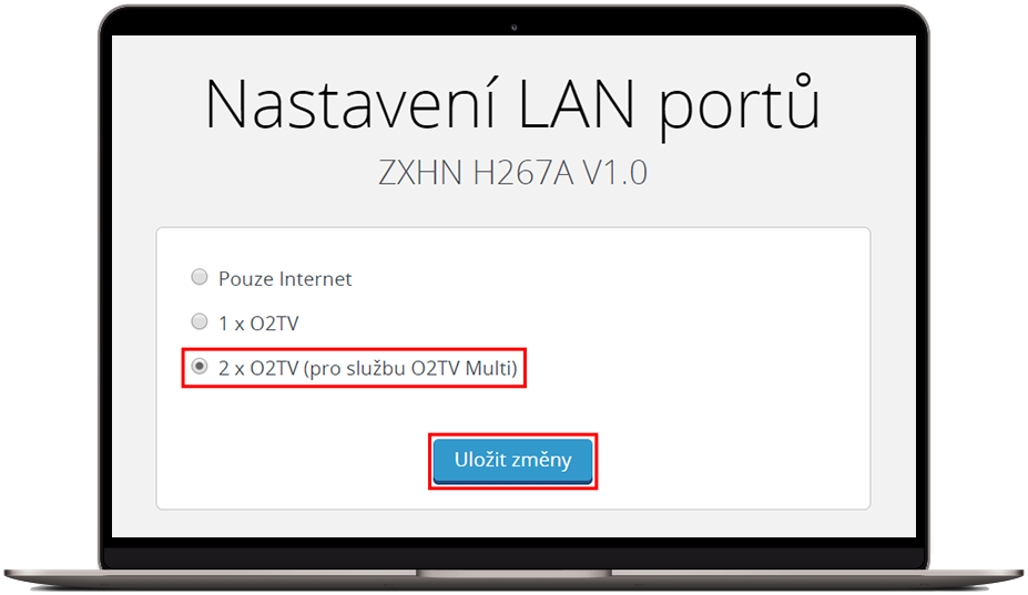 Nastavení pro službu O2 TV Multi