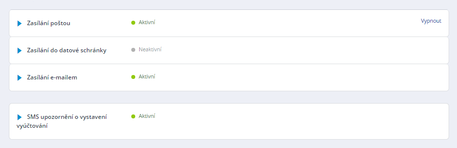 Moje O2 pro firmy, možnosti nastavení vyúčtování