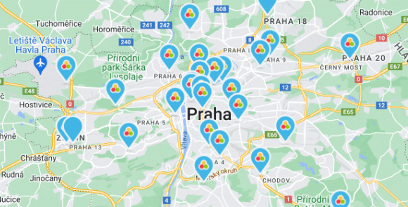 Mapa prodejen